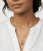 Pearl Pendant Cable Necklace - Foramour Jewels - 18K Gold Plated - Sweat, water proof