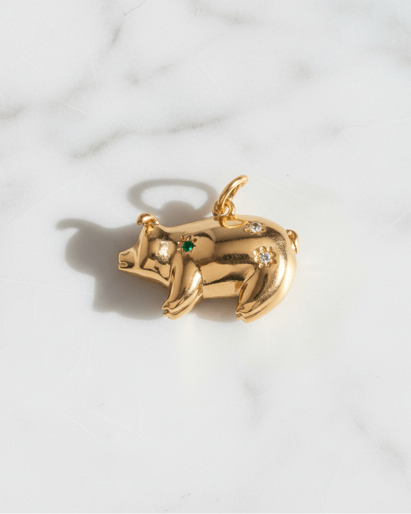 Piggy bank - Charm - Foramour Jewels - 18K Gold Plated - Sweat, water proof