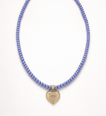 Pink Heart Bead Necklace - Foramour Jewels - 18K Gold Plated - Sweat, water proof