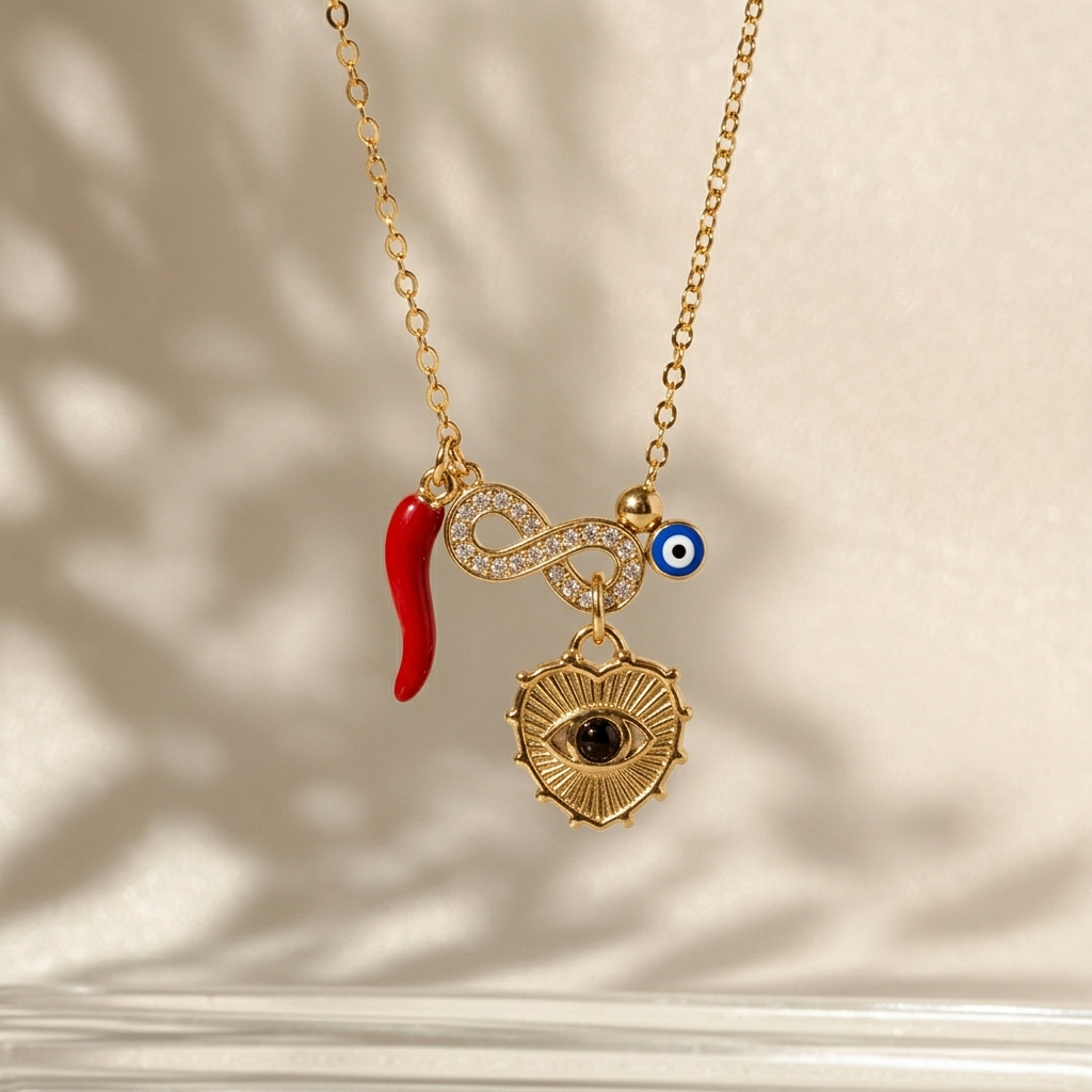 Nazar & Cornicello Chilly Charm Necklace