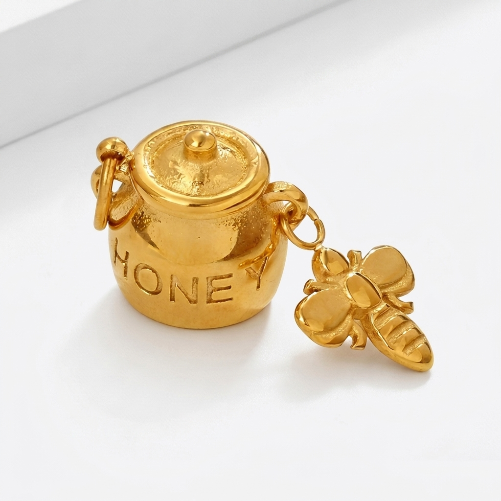 Honey Pot & Bee Charm