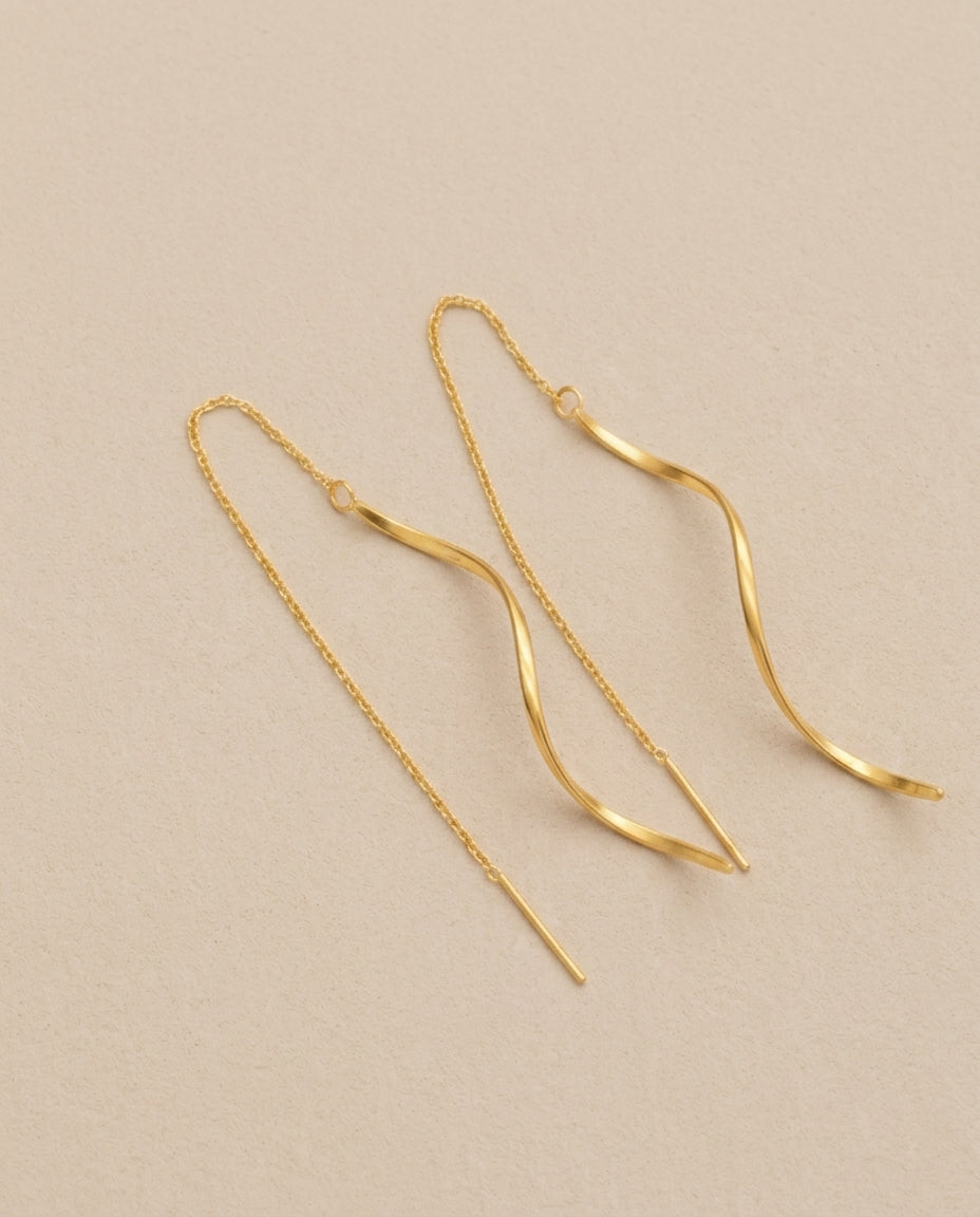 Wave Threaders - Earrings