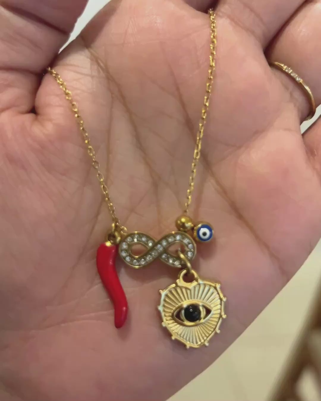Nazar & Cornicello Chilly Charm Necklace