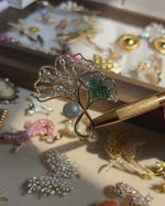 gingko leaf brooch
