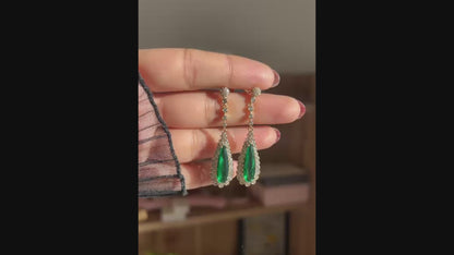Emerald drops - Earrings