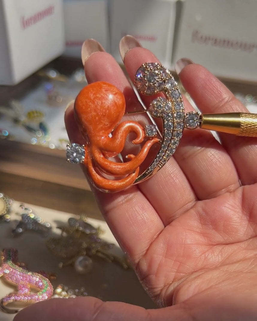 Octopus - Brooch | Lapel Pin