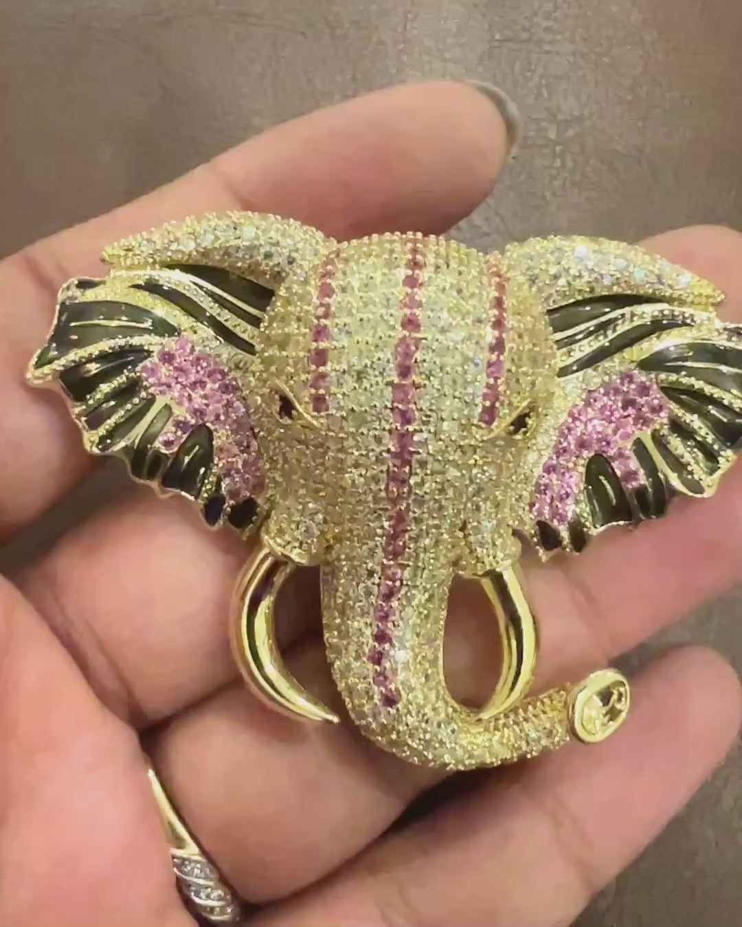 Elephant face- Brooch | Lapel Pin