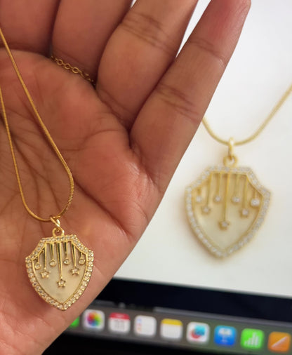 Fearless in Shield - Necklace