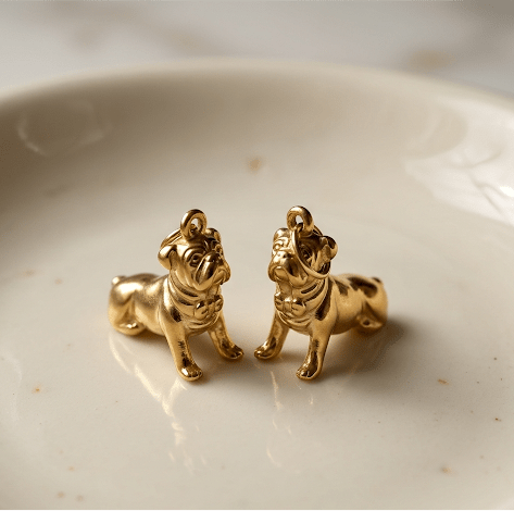 Pugg Dog- Charm - Foramour Jewels - 18K Gold Plated - Sweat, water proof