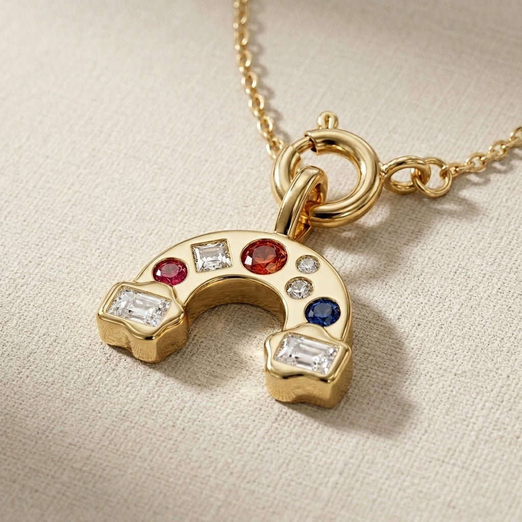 Rainbow - Charm - Foramour Jewels - 18K Gold Plated - Sweat, water proof
