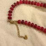 Ruby-red Jade & Amethyst Heart Beaded Necklace - Foramour Jewels - Gold PVD designer jewellery & charms