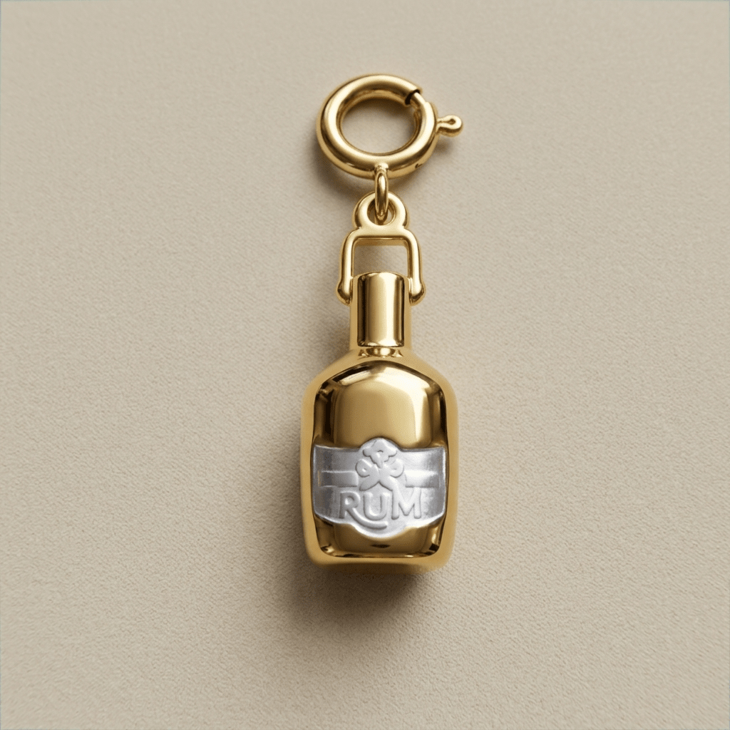 Rum Bottle Charm - Foramour Jewels - 18K Gold Plated - Sweat, water proof