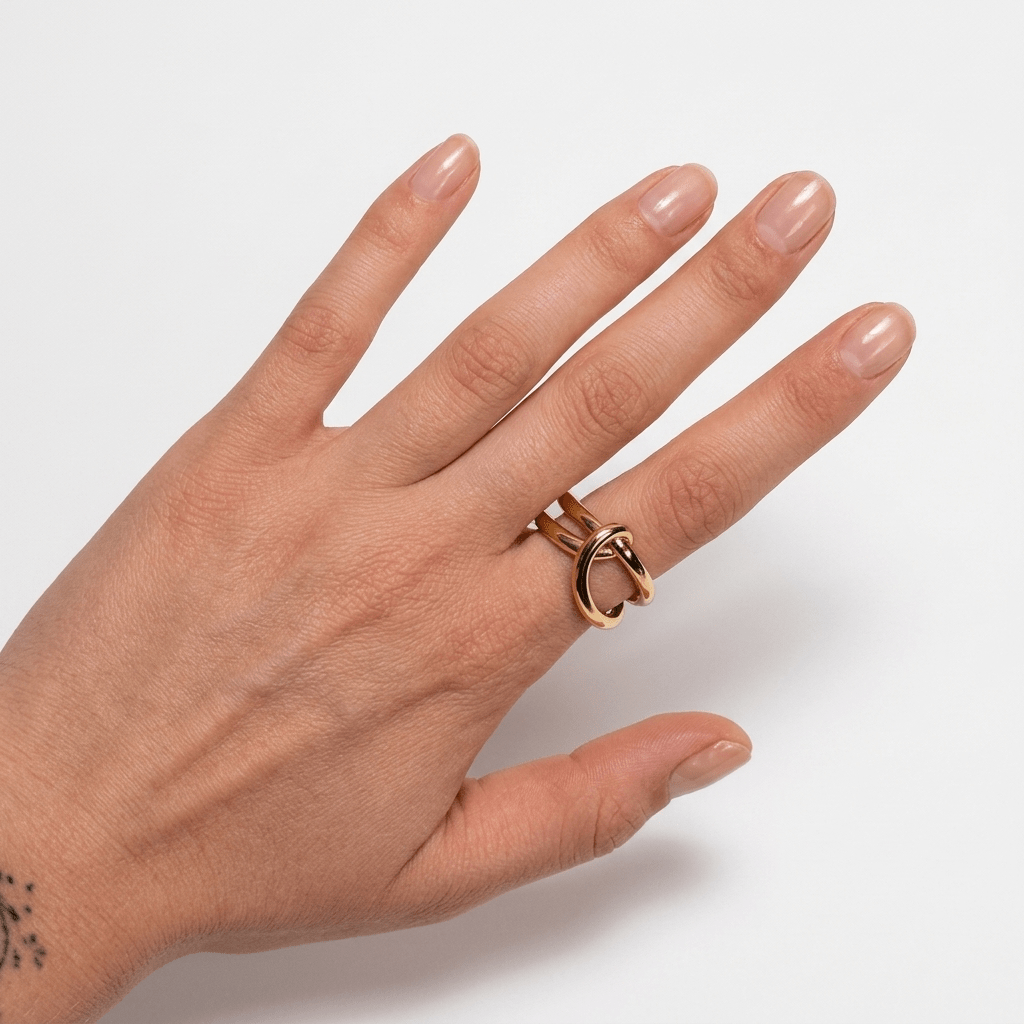 Sculptural Knot Ring - Foramour Jewels - 18K Gold Plated - Sweat, water proof
