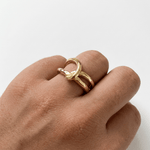 Sculptural Knot Ring - Foramour Jewels - 18K Gold Plated - Sweat, water proof