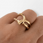 Sculptural Knot Ring - Foramour Jewels - 18K Gold Plated - Sweat, water proof