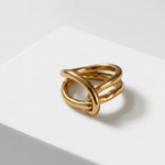 Sculptural Knot Ring - Foramour Jewels - 18K Gold Plated - Sweat, water proof