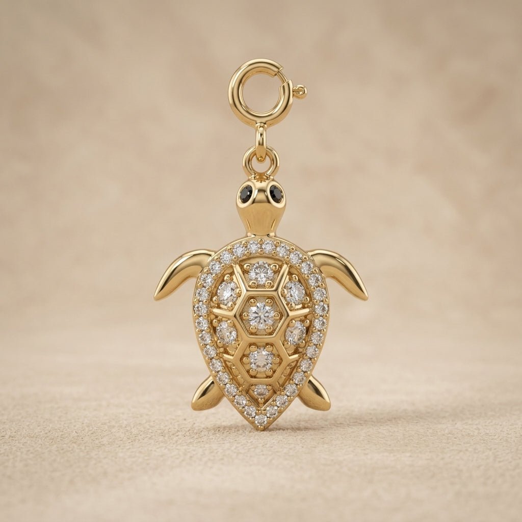 Sea Turtle - Charm - Foramour Jewels - 18K Gold Plated - Sweat, water proof
