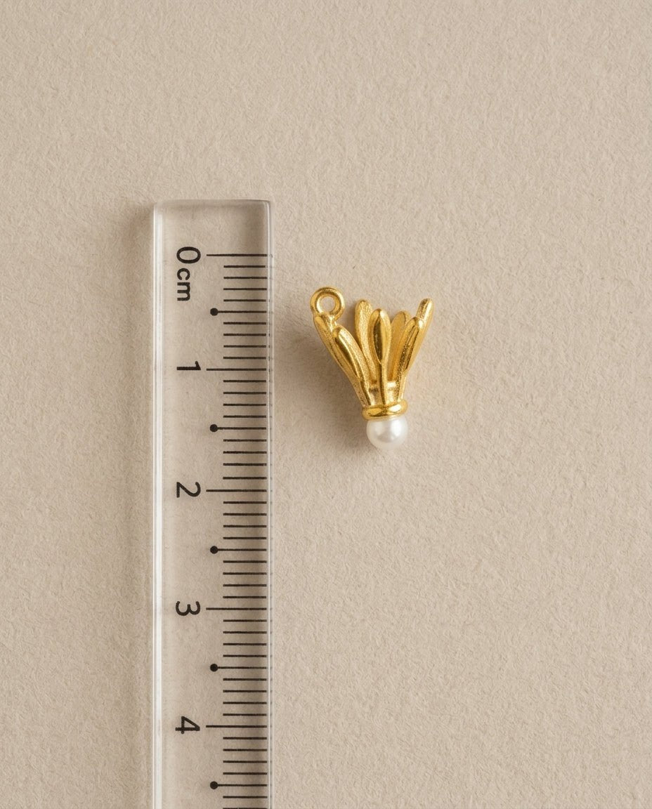 Shuttle cock - Charm - Foramour Jewels - 18K Gold Plated - Sweat, water proof