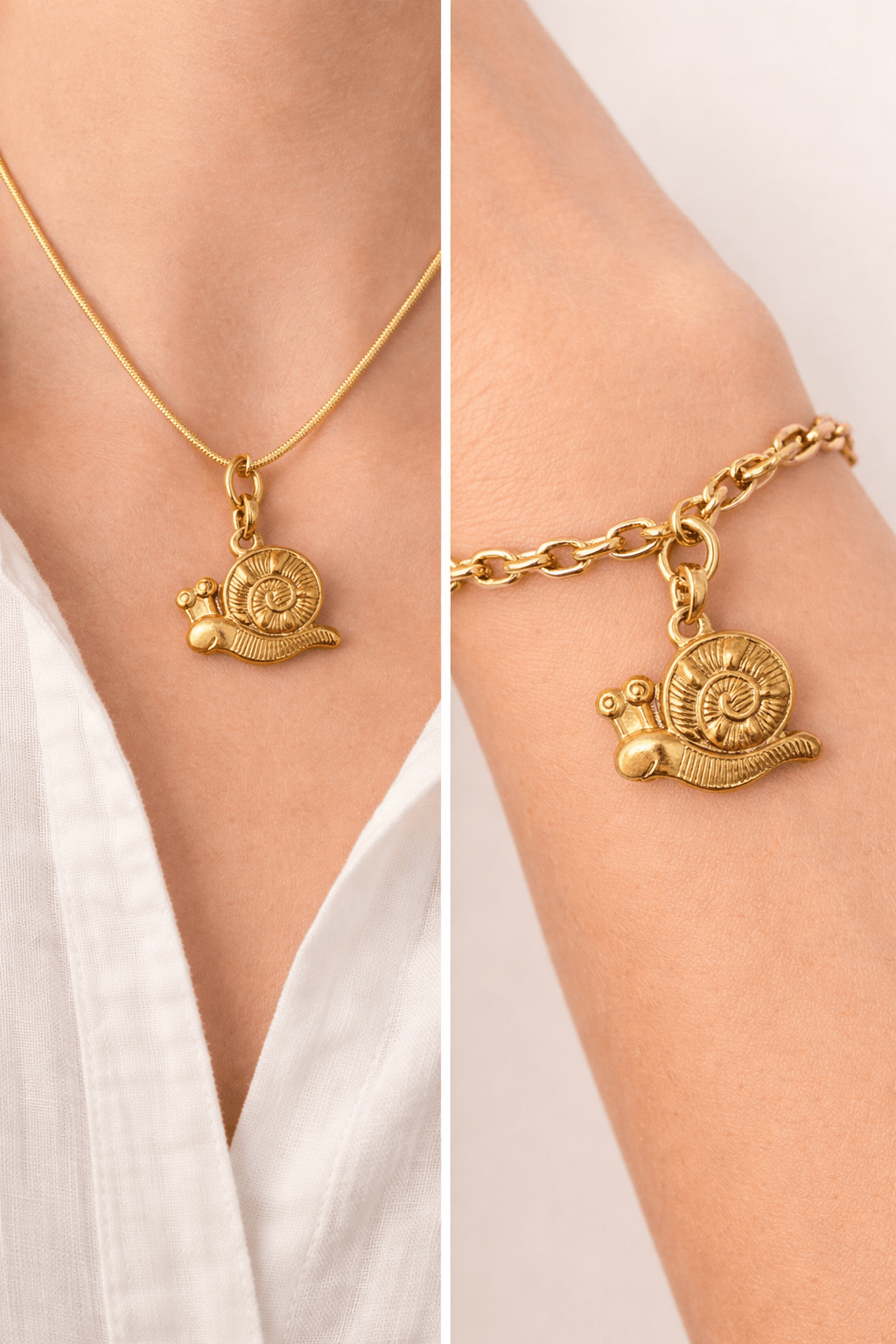 Snail - Charm - Foramour Jewels - 18K Gold Plated - Sweat, water proof