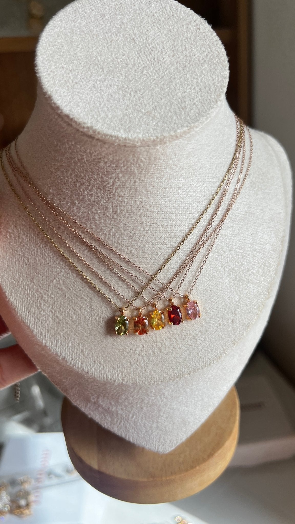 Solitaire CZ Pendant Set - Foramour Jewels - 18K Gold Plated - Sweat, water proof