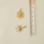 Sun (with crystals) - Charm - Foramour Jewels - 18K Gold Plated - Sweat, water proof