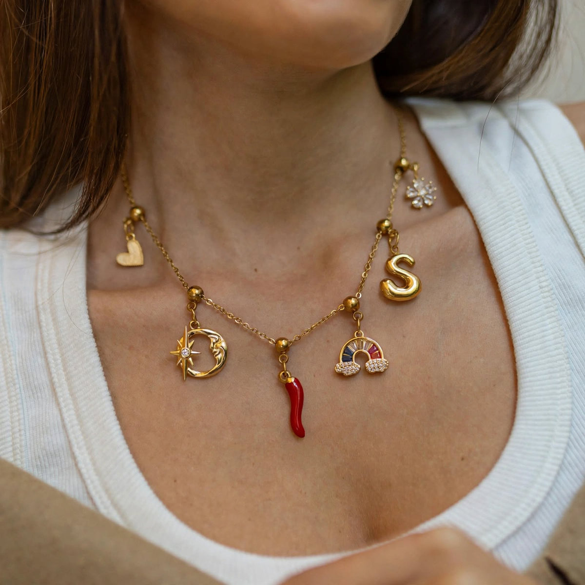 Sunshine Charm Necklace - Foramour Jewels - Gold PVD designer jewellery & charms