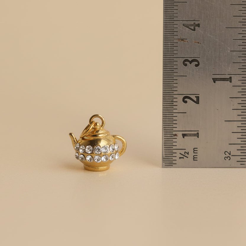 Tea pot | Kettle - Charm - Foramour Jewels - 18K Gold Plated - Sweat, water proof