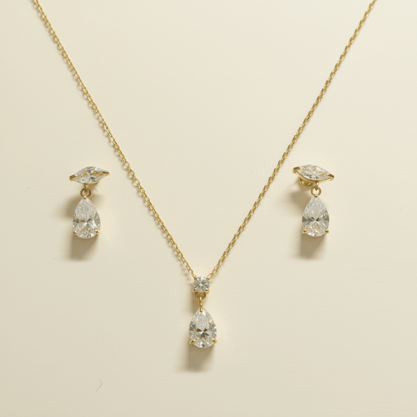 Teardrop Chain - Necklace - Foramour Jewels - 18K Gold Plated - Sweat, water proof