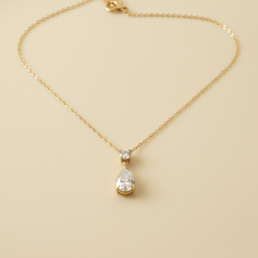 Teardrop Chain - Necklace - Foramour Jewels - 18K Gold Plated - Sweat, water proof