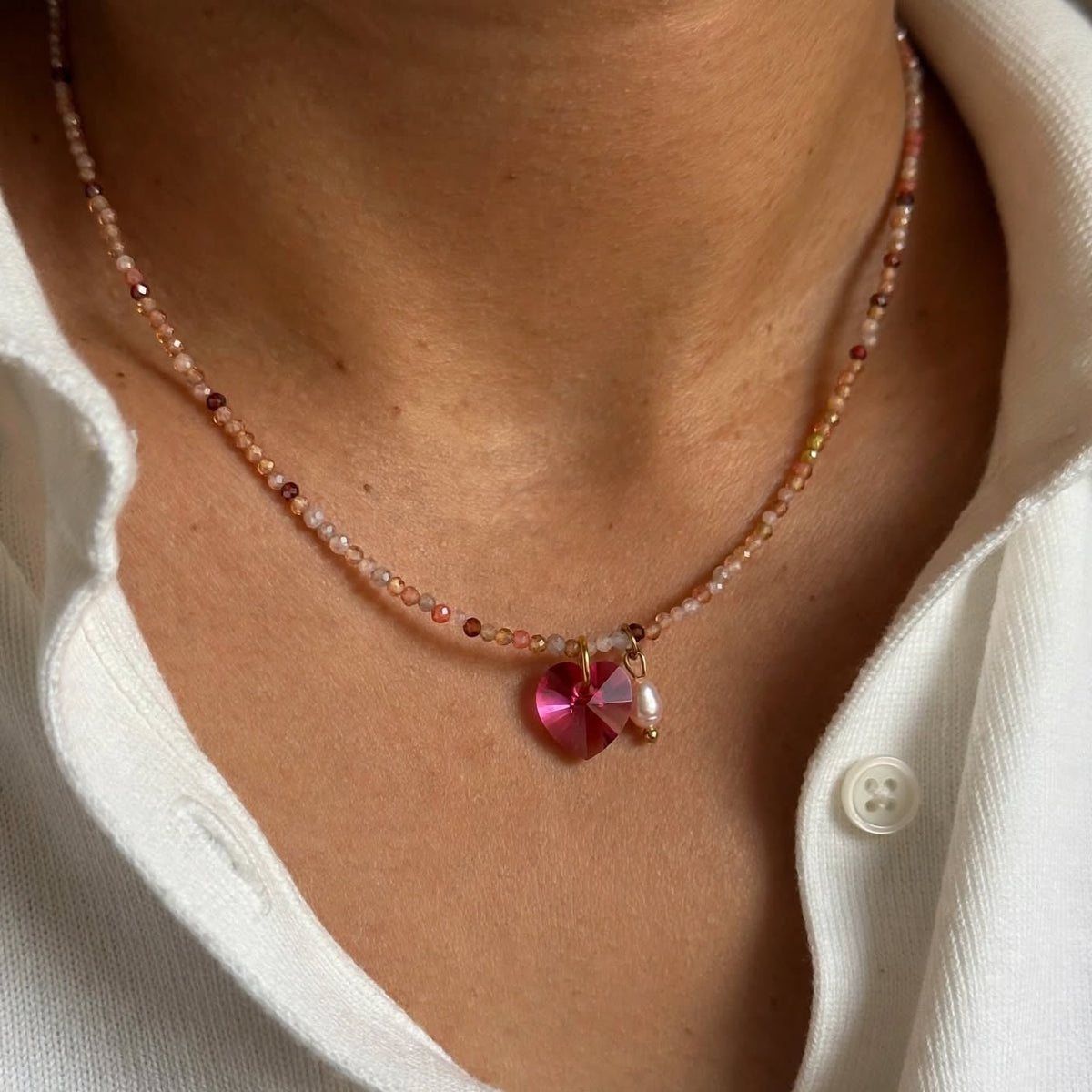 Terracota Heart by Kshama - Necklace - Foramour Jewels - 18K Gold Plated - Sweat, water proof