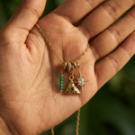 The All-Seeing Pyramid Charm Necklace - Foramour Jewels - 18K Gold Plated - Sweat, water proof