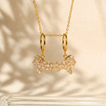 The Baguette CZ Unicorn Huggie Earrings - Foramour Jewels - 18K Gold Plated - Sweat, water proof