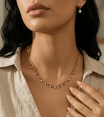 The Curb & Drops - Necklace - Foramour Jewels - 18K Gold Plated - Sweat, water proof