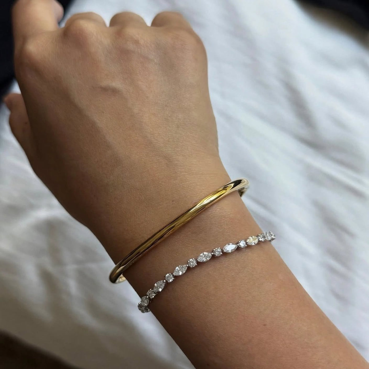 The Gold Standard - Bracelet Stack - Foramour Jewels - 18K Gold Plated - Sweat, water proof