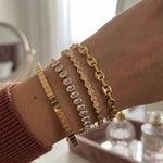 The Golden Hour Stack- Set of 4 Bracelets - Foramour Jewels - 18K Gold Plated - Sweat, water proof