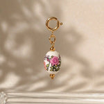 The Hand-Painted Porcelain Charm - Foramour Jewels - 18K Gold Plated - Sweat, water proof