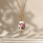 The Hand-Painted Porcelain Charm - Foramour Jewels - 18K Gold Plated - Sweat, water proof