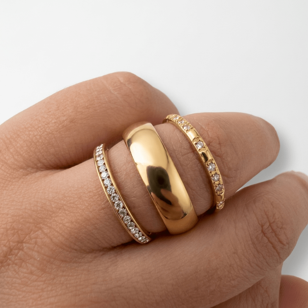 The Motion Ring Stack - Foramour Jewels - 18K Gold Plated - Sweat, water proof