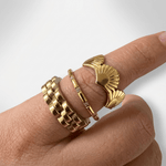 The Riviera Stack Ring - Foramour Jewels - 18K Gold Plated - Sweat, water proof