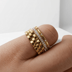 The Uptown Ring Stack - Foramour Jewels - 18K Gold Plated - Sweat, water proof