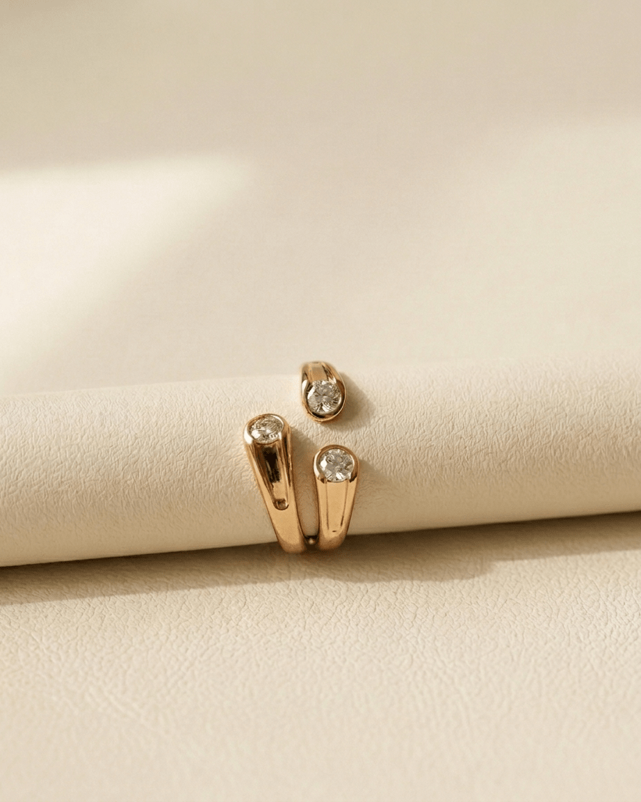 Three fingers | Rose Gold - Ring - Foramour Jewels - 18K Gold Plated - Sweat, water proof