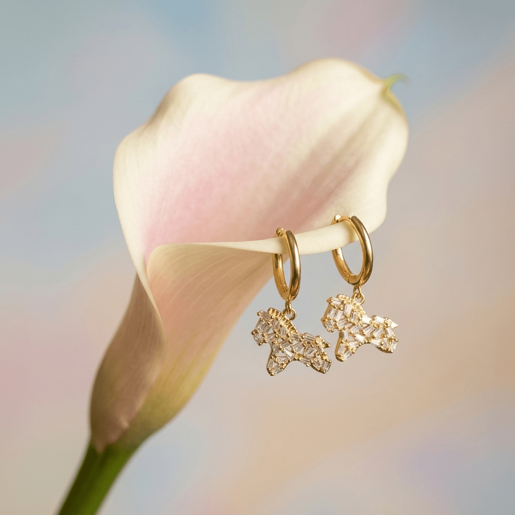 Unicorn Huggie Earrings - Foramour Jewels - 18K Gold Plated - Sweat, water proof