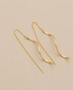 Wave Threaders - Earrings - Foramour Jewels - 18K Gold Plated - Sweat, water proof