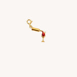 Wine - Charm - Foramour Jewels - 18K Gold Plated - Sweat, water proof