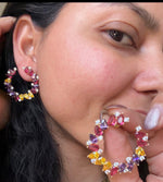 Zircons in loop - Earrings - Foramour Jewels - 18K Gold Plated - Sweat, water proof
