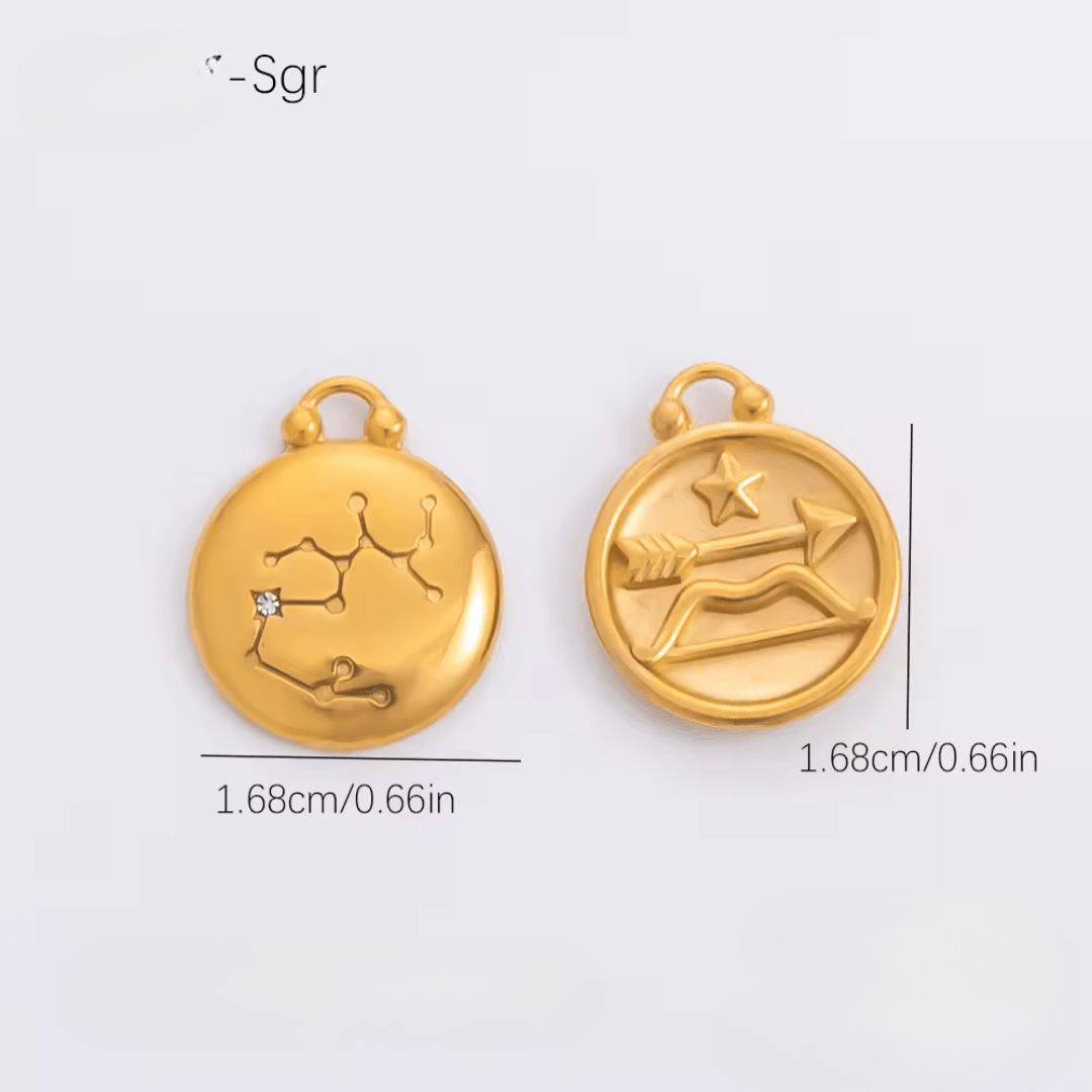 Zodiac | Sunsign- Charm - Foramour Jewels - 18K Gold Plated - Sweat, water proof